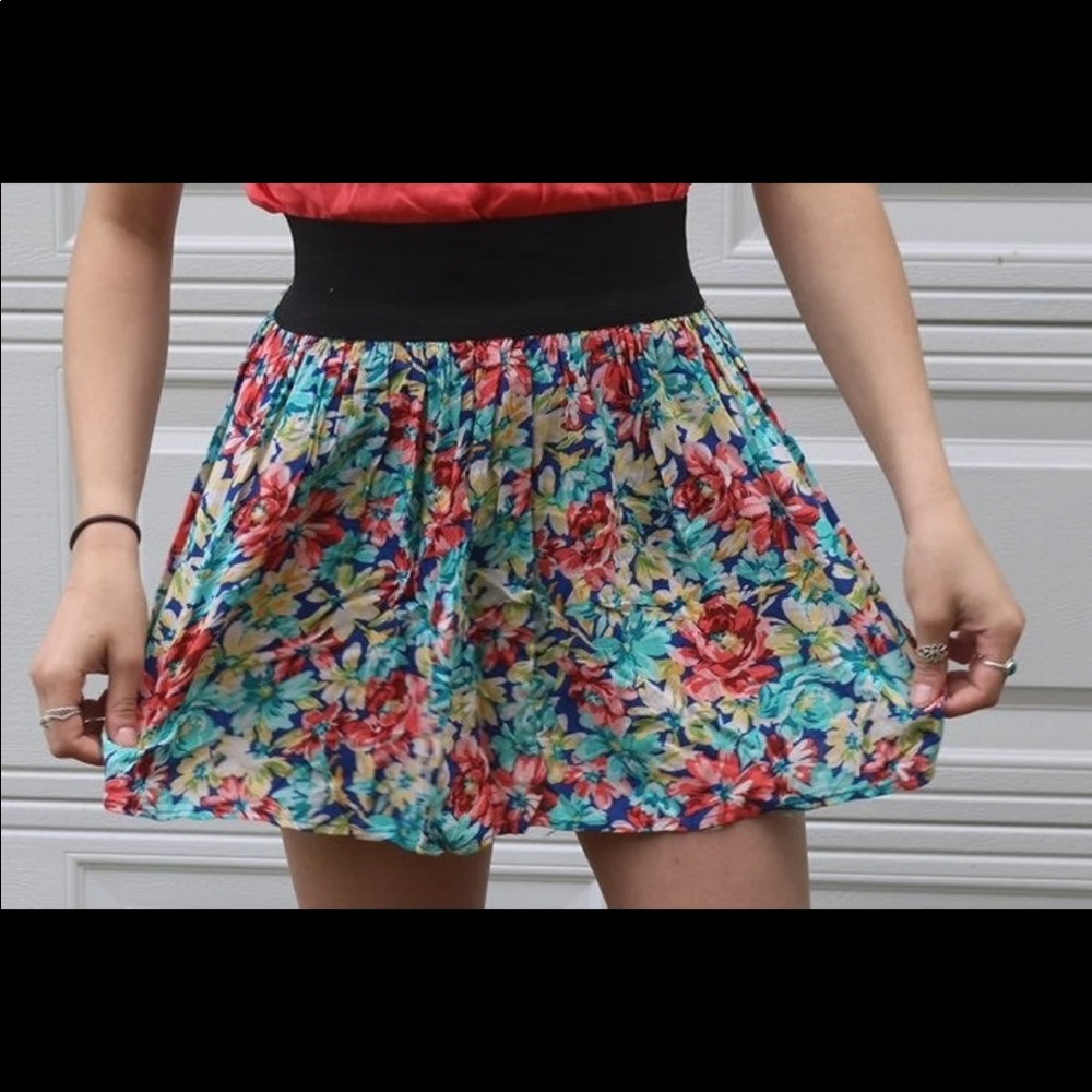 floral skirt